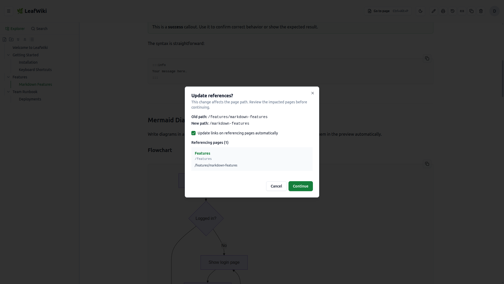 Link refactoring on rename